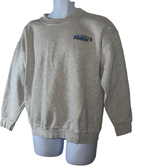 Rare Vintage ISC Kansas Speedway Sweeatshirt Mens L Made USA Well Worn Gray - Picture 6 of 11